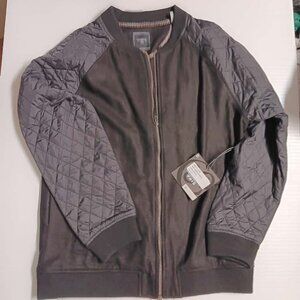 Cohesive & Co. Black Two-Tone Wool Samuel Bomber Jacket  XXL